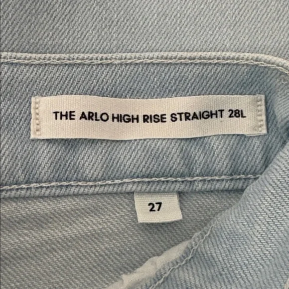 Denim Forum The Arlo High Rise Straight 28l Light Blue Wash - Picture 12 of 15